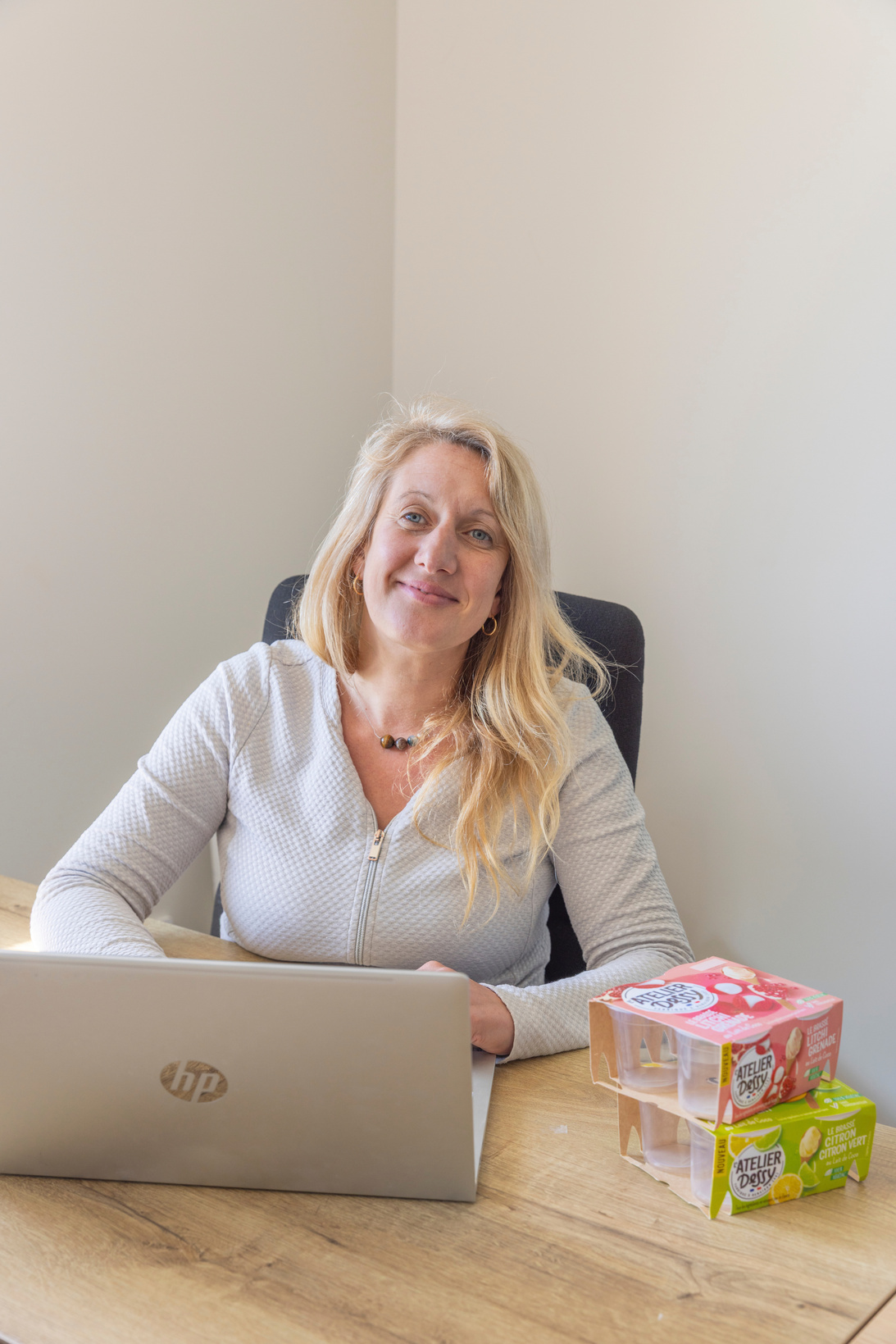 Christelle Aussedat avec un produit Gourmand & Go !